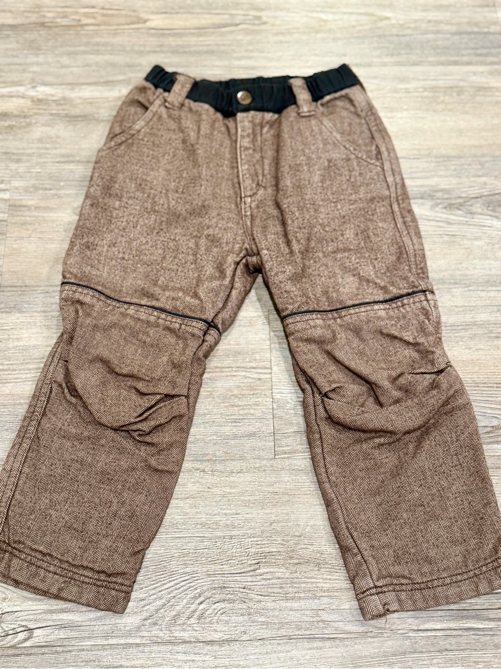 Elaine et Lena herringbone Style Cargo Pants